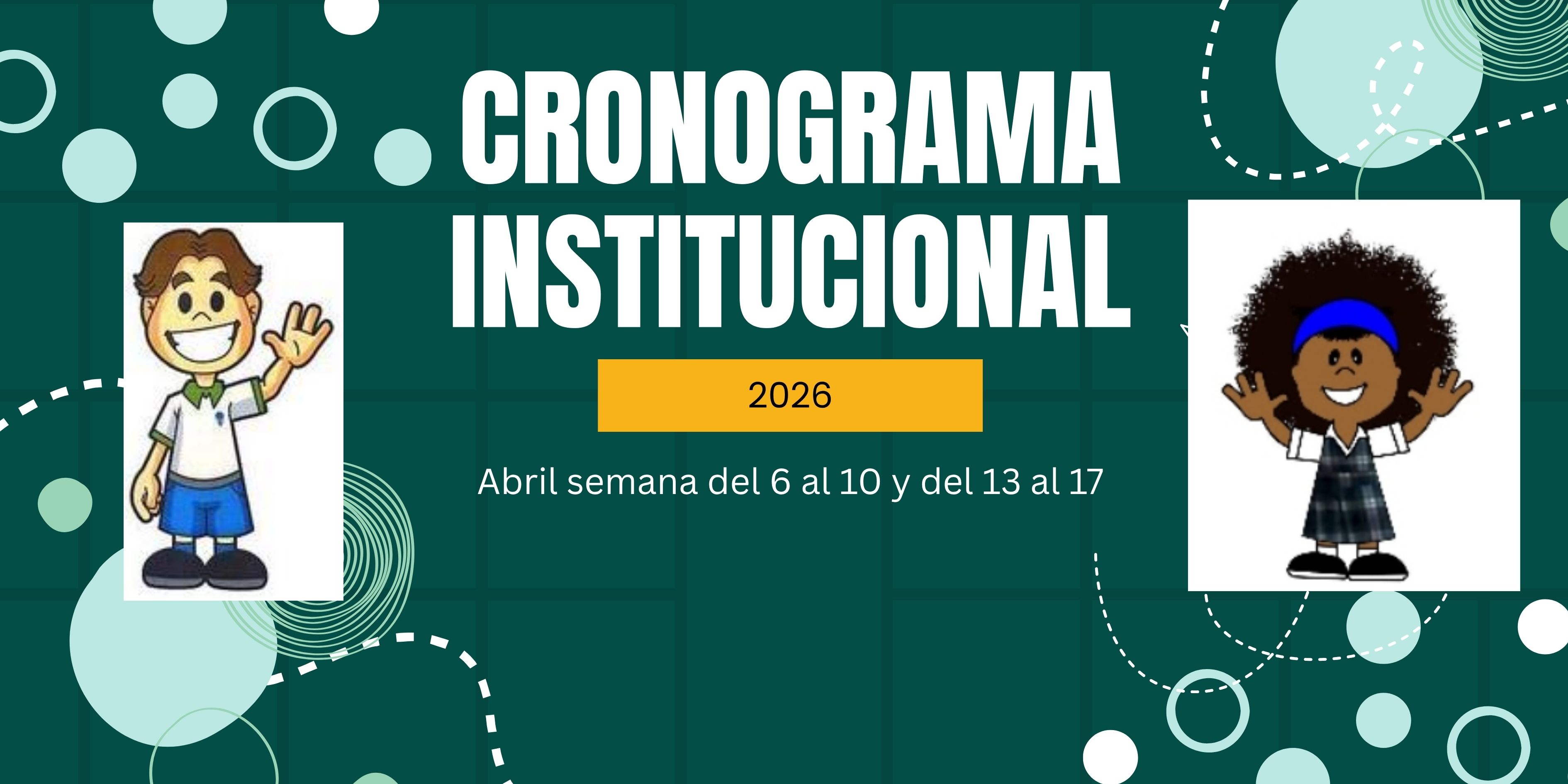 Cronograma institucional semanas 1 y 2 de marzo